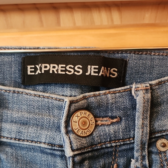 Express Light Blue 4L Skinny Jeans - Picture 2 of 5